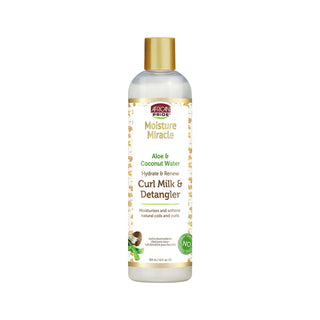 African Pride Moisture Miracle Aloe & Coconut Water Hydrate & Renew Curl Milk & Detangle 354ml