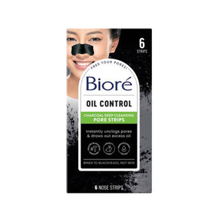 Biore Oil Control Charcoal Deep Cleansing Pore Strips 6 Strips - AU