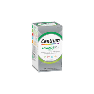 Centrum Advance 50+ Adults Multivitamin & Minerals Dietary Supplement 100 Tablets