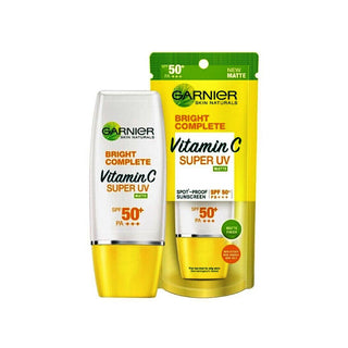 Garnier Bright Complete Vitamin C Super UV Mate  Spot Proof Sunscreen SPF 50+ P A + + + 30ml