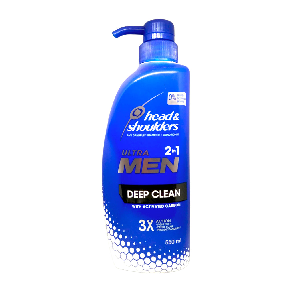 Head & Shoulder 2 In 1 Ultra Men Deep Clean With Activated Carbon Anti ...