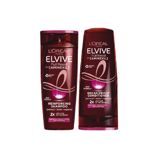 L'Oreal Paris Elvive Full Resist With Aminexil Reinforcing Shampoo 400ml & Break Proof Conditioner 300ml