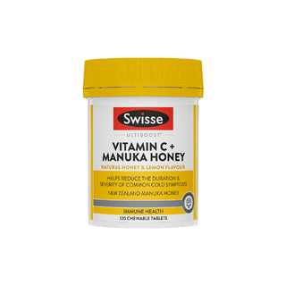 Swisse Ulti Boost Vitamin C + Manuka Honey 120 Chewable Tablets