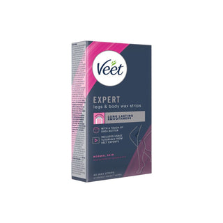 Veet Expert Legs & Body Wax Strips For Normal Skin (40 Strips)